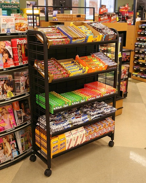 Adjustable 5 Shelf Wire End Cap - 36"W