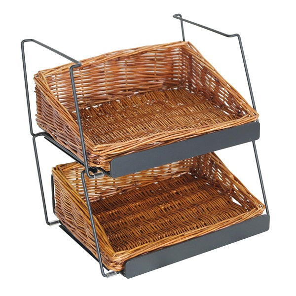 3 Tier Willow Basket Stacking Counter Display Choice Display
