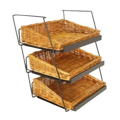 3 Tier Willow Basket Stacking Counter Display Choice Display
