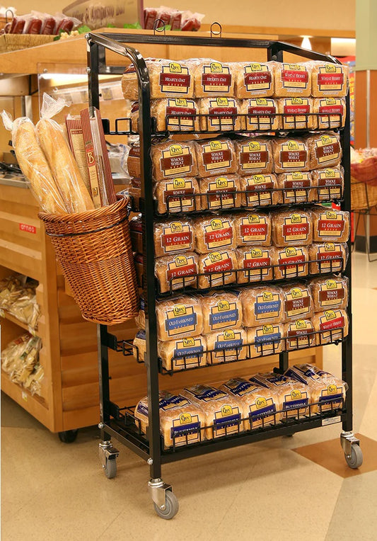 Adjustable 5 Shelf Bakery Wire Display Rack