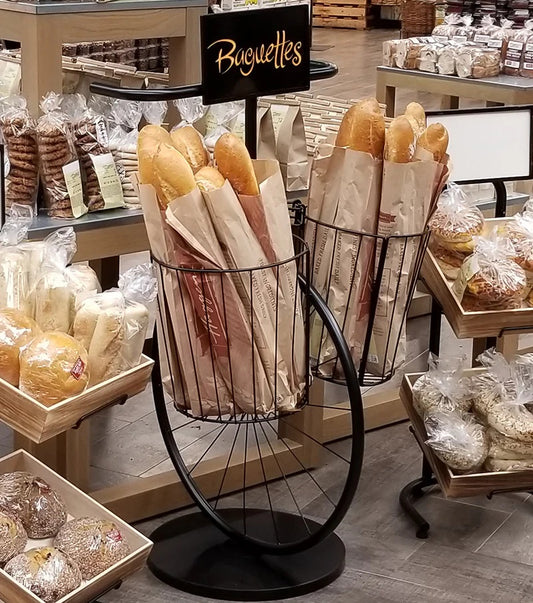 Bicycle Display With 2 Wire Baskets
