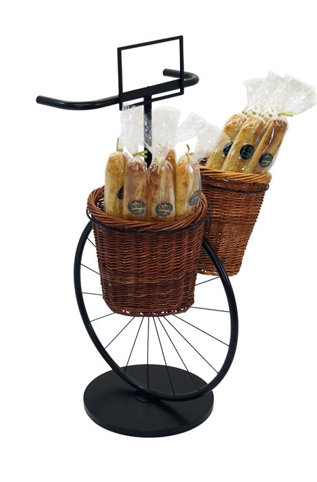 Bicycle Display With 2 Willow Baskets